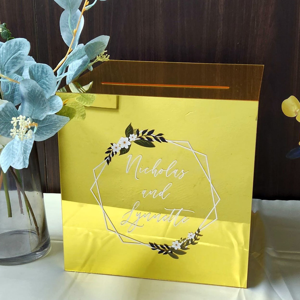 Gold Mirror Wishing Well Money Box - Clik Clok