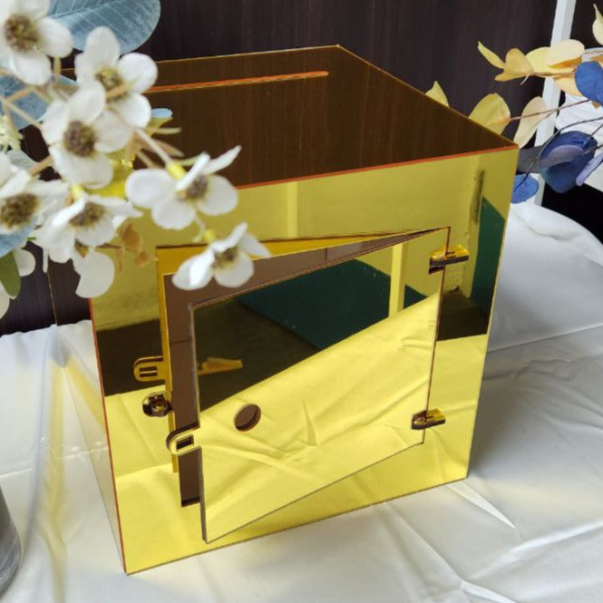 Gold Mirror Wishing Well Money Box - Clik Clok