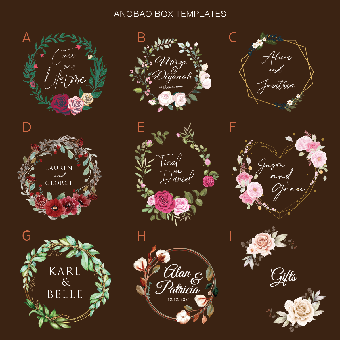 Wedding Heartdrop Angbao Box Landscape - Clik Clok